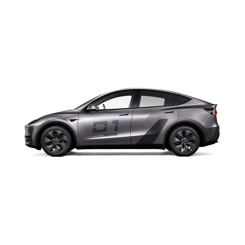 Custom Printable Vinyl Wrap for Tesla Model Y - Gunmetal Gray